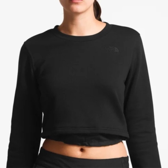 North Face Retro Rage Cropped Black Sweatshirt